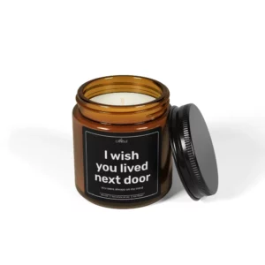 Wish You Lived Nearby Friendship Soy Candle - Amber Jar 4oz | EL Candle
