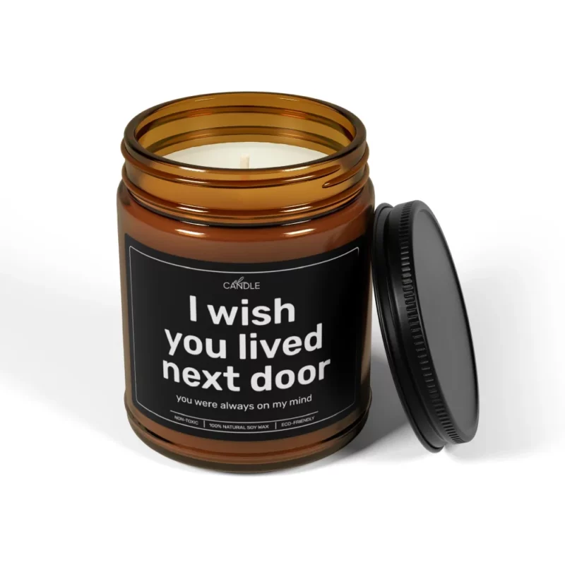 Wish You Lived Nearby Friendship Soy Candle - Amber Jar 9oz | EL Candle