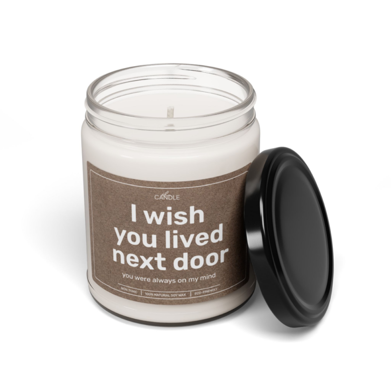 Wish You Lived Nearby Friendship Soy Candle - Transparent Jar 9oz | EL Candle