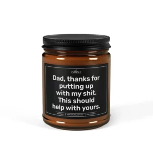 Dad's Patient Love Appreciation Soy Candle - Amber Jar 9oz | EL Candle
