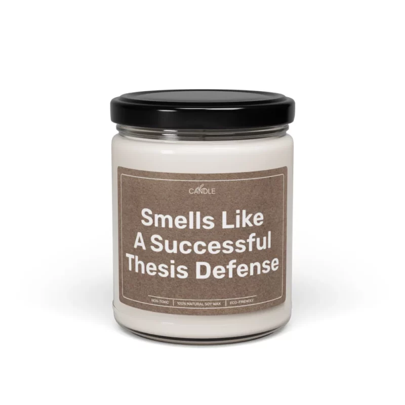 Thesis Defense Gift Soy Candle - Transparent Jar 9oz | EL Candle