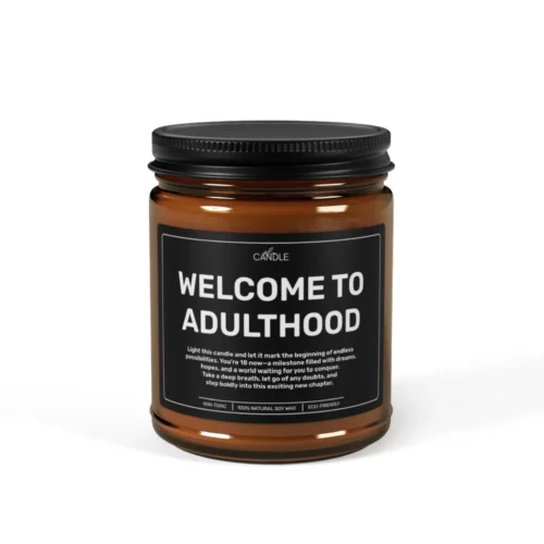 Funny 18th Birthday Gift Soy Candle - Amber Jar 9oz | EL Candle