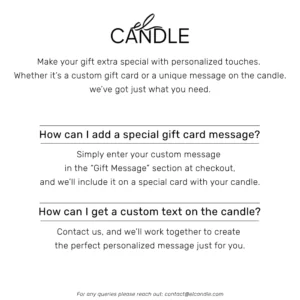 How to add a custom gift card message and personalized text for your EL Candle gift | EL Candle