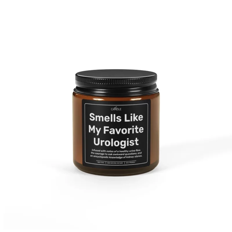 Favorite Urologist Gift Candle in 4oz amber jar | EL Candle