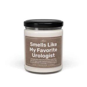 Favorite Urologist Gift Candle in 9oz transparent jar - Front view | EL Candle