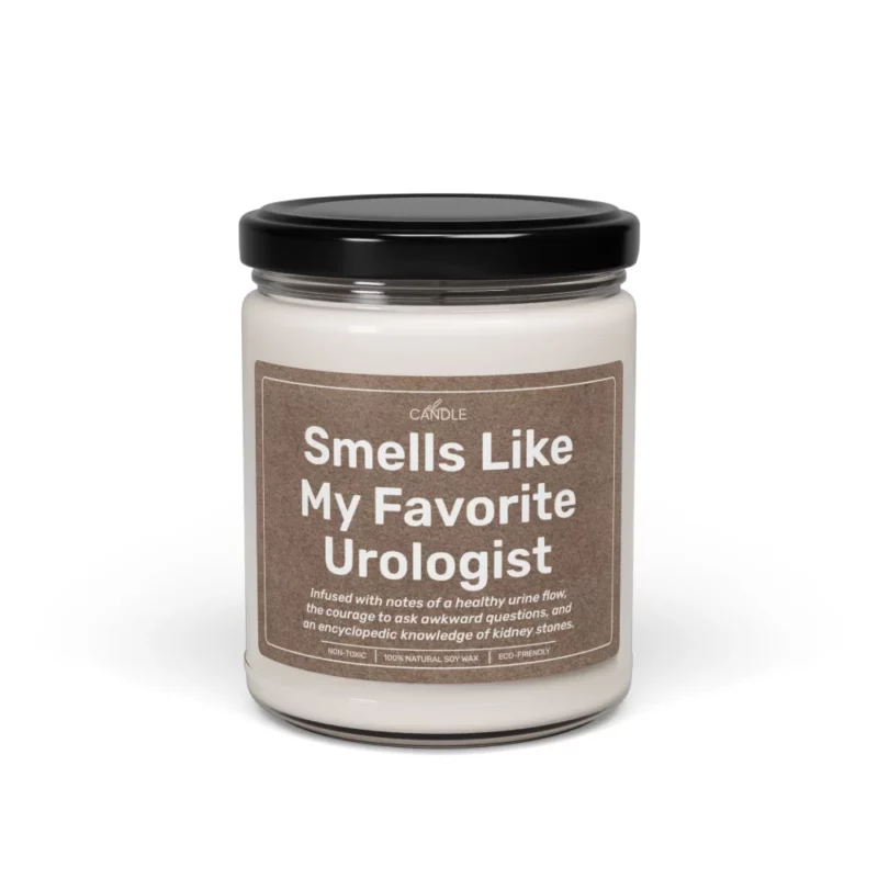 Favorite Urologist Gift Candle in 9oz transparent jar - Front view | EL Candle